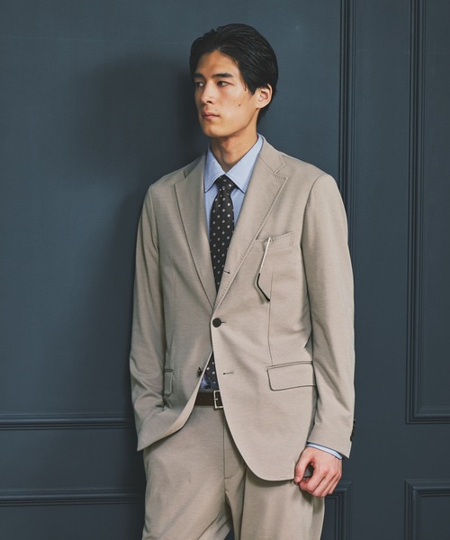 GLOBAL WORK(グローバルワーク)の「ストレッチモクロディジャケット/Salon de GW/681250(その他アウター・メンズ・ブルー系その他6/ベージュ・SMALL/MEDIUM/LARGE/X-LARGE)」の12枚目の写真