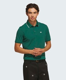 ツイストニット ワンポイントロゴ 半袖ポロ【adidas Golf/アディダスゴルフ】