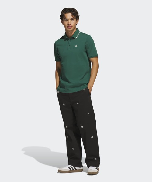 adidas(アディダス)の「ツイストニット ワンポイントロゴ 半袖ポロ【adidas Golf/アディダスゴルフ】(ポロシャツ・メンズ・グリーン系その他3・X-LARGE/SMALL/LARGE/3XL/XX-LARGE)」の5枚目の写真