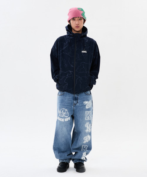 WKNDRS（ウィーキャンドース）の「3L CRACK ウィンドブレーカー (ネイビー)（ナイロンジャケット・レディース・その他・MEDIUM/LARGE/X-LARGE）」の9枚目の写真