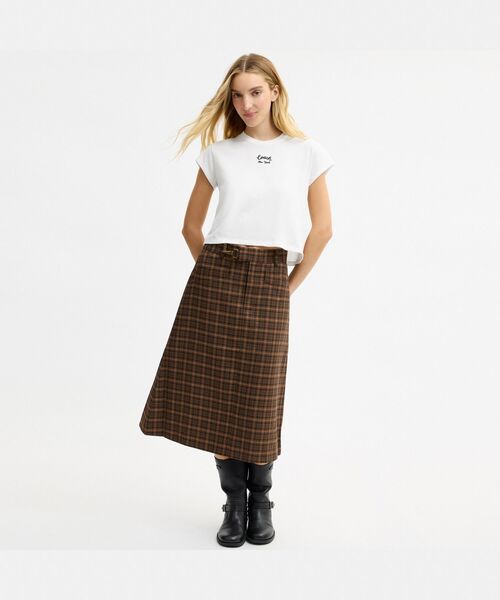 COACH（コーチ）の「キャップ スリーブ ボックス クルーネック Tシャツ（Tシャツ/カットソー・レディース・ホワイト系その他・LARGE/MEDIUM/SMALL/X-SMALL）」の2枚目の写真