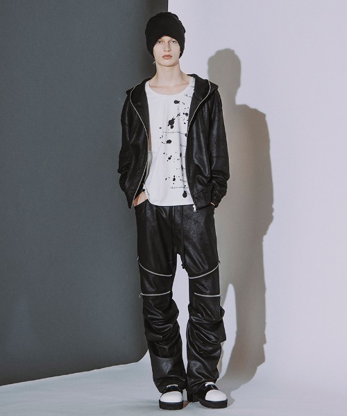 NO ID.(ノーアイディ)の「mp15502- ラングウィッドZIP-PT ジップパンツ(859006-580P)(その他パンツ・メンズ・ブラック/ブラック系その他・2/1)」の7枚目の写真