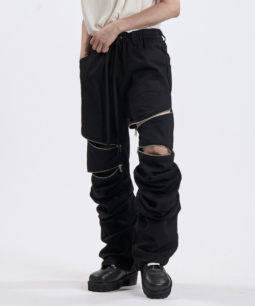 NO ID.(ノーアイディ)の「mp15502- ラングウィッドZIP-PT ジップパンツ(859006-580P)(その他パンツ・メンズ・ブラック/ブラック系その他・2/1)」の19枚目の写真