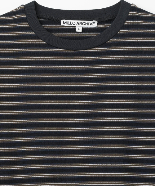 Millo Archive（ミロ アーカイブ）の「FLIP ストライプTシャツ [ネイビー]（Tシャツ/カットソー・レディース・その他・MEDIUM/LARGE/X-LARGE）」の2枚目の写真
