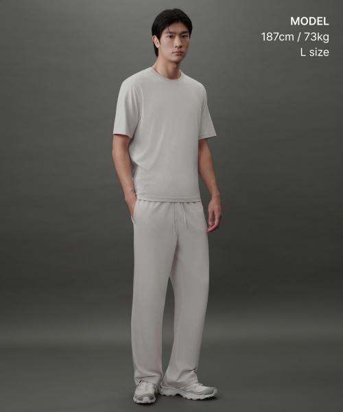 MUSINSA STANDARD（ムシンサスタンダード）の「[リカバリー] 半袖パンツセット [ダスティクリーム]（Tシャツ/カットソー・メンズ・その他・MEDIUM/LARGE/X-LARGE/2XL）」の5枚目の写真