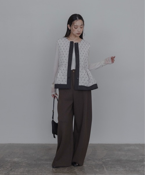 Eimee Law（エイミーロウ）の「レイヤード アウトポケットジャケット&キルトジレ（その他アウター・レディース・ベージュ/ブラウン/チャコールグレー・FREE）」の8枚目の写真