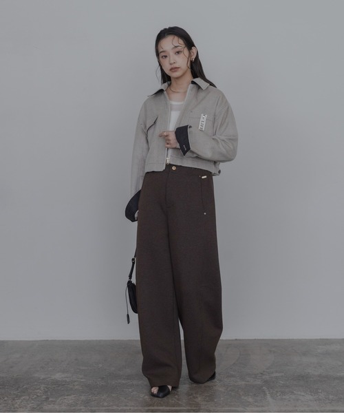 Eimee Law（エイミーロウ）の「レイヤード アウトポケットジャケット&キルトジレ（その他アウター・レディース・ベージュ/ブラウン/チャコールグレー・FREE）」の7枚目の写真