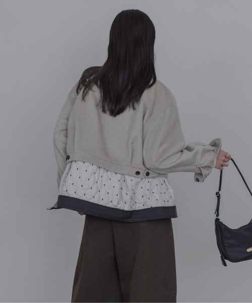 Eimee Law（エイミーロウ）の「レイヤード アウトポケットジャケット&キルトジレ（その他アウター・レディース・ベージュ/ブラウン/チャコールグレー・FREE）」の5枚目の写真