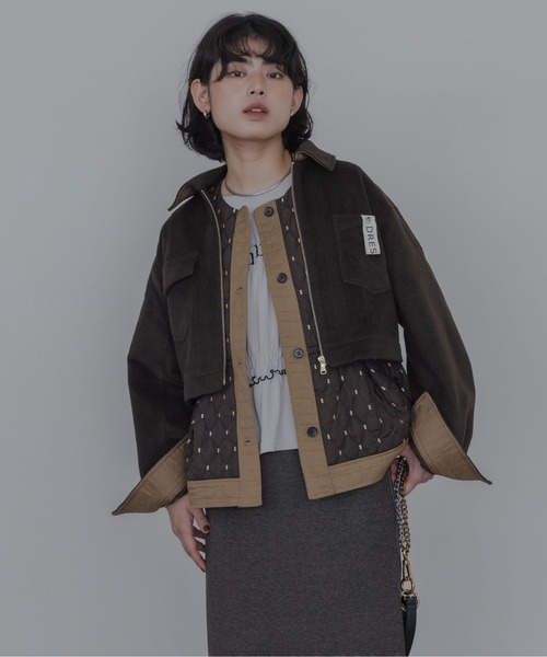 Eimee Law（エイミーロウ）の「レイヤード アウトポケットジャケット&キルトジレ（その他アウター・レディース・ベージュ/ブラウン/チャコールグレー・FREE）」の18枚目の写真