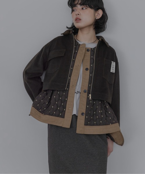 Eimee Law（エイミーロウ）の「レイヤード アウトポケットジャケット&キルトジレ（その他アウター・レディース・ベージュ/ブラウン/チャコールグレー・FREE）」の17枚目の写真