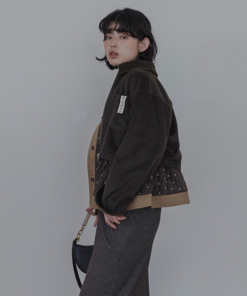 Eimee Law（エイミーロウ）の「レイヤード アウトポケットジャケット&キルトジレ（その他アウター・レディース・ベージュ/ブラウン/チャコールグレー・FREE）」の16枚目の写真