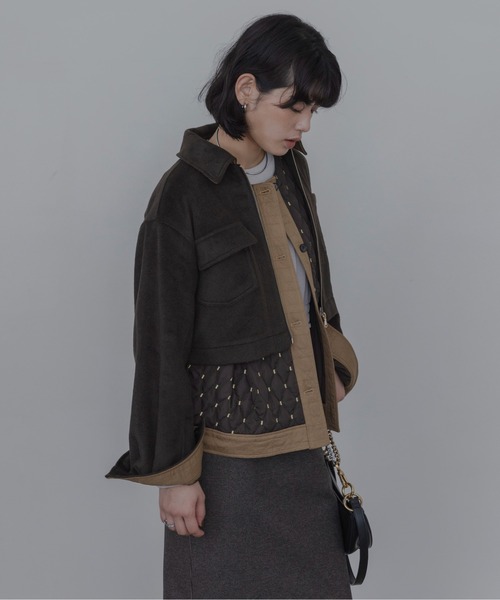 Eimee Law（エイミーロウ）の「レイヤード アウトポケットジャケット&キルトジレ（その他アウター・レディース・ベージュ/ブラウン/チャコールグレー・FREE）」の14枚目の写真