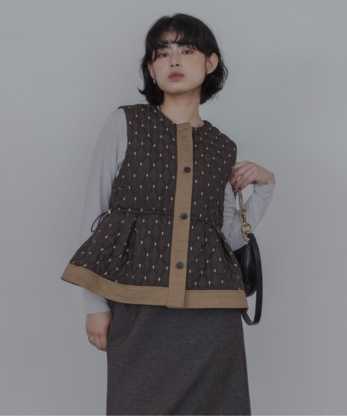 Eimee Law（エイミーロウ）の「レイヤード アウトポケットジャケット&キルトジレ（その他アウター・レディース・ベージュ/ブラウン/チャコールグレー・FREE）」の13枚目の写真