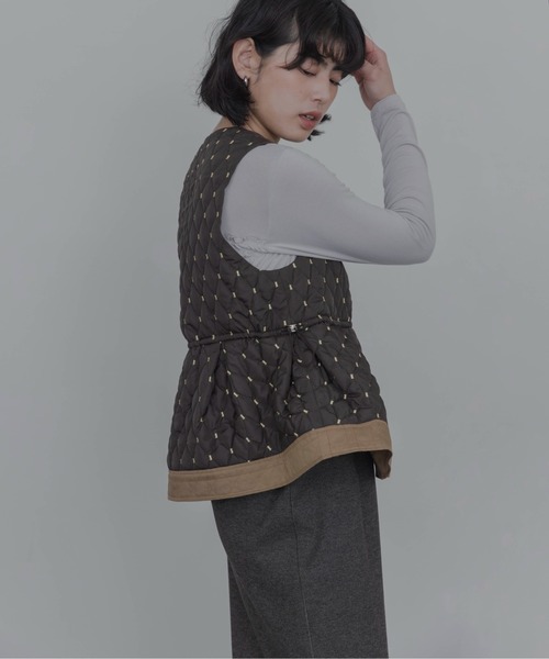 Eimee Law（エイミーロウ）の「レイヤード アウトポケットジャケット&キルトジレ（その他アウター・レディース・ベージュ/ブラウン/チャコールグレー・FREE）」の12枚目の写真