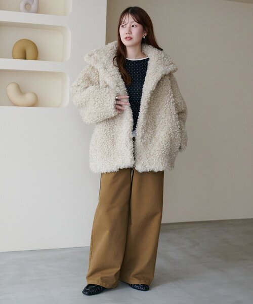 DISCOAT（ディスコート）の「2WAYツイルボリュームパンツ（その他パンツ・レディース・ブラウン/ベージュ・MEDIUM/LARGE）」の14枚目の写真