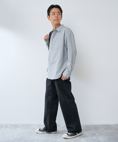 B.C STOCK(ベーセーストック)の「WIDE TAPERED JEANS(デニムパンツ・メンズ・ブラック/ネイビー・LARGE/MEDIUM/X-LARGE)」の13枚目の写真
