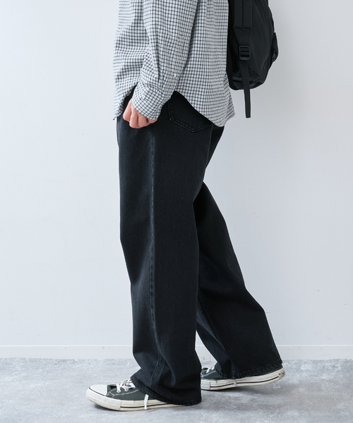 B.C STOCK(ベーセーストック)の「WIDE TAPERED JEANS(デニムパンツ・メンズ・ブラック/ネイビー・LARGE/MEDIUM/X-LARGE)」の16枚目の写真