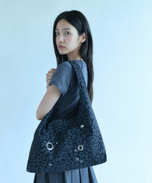 Eyelet Hobo Bag [BLACK LEOPARD]