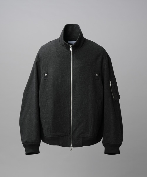 MAISON SPECIAL(メゾンスペシャル)の「《UNISEX》【Italian Dead Stock Fabric】プライムオーバースタンドリブブルゾン/Prime-Over Stand-collar Rib Blouson【MAISON SPECIAL/メゾンスペシャル】(ブルゾン・メンズ・ブラック/グレイッシュベージュ/オレンジ/グレー・1/0/2)」の21枚目の写真