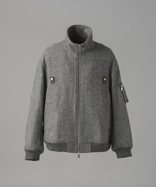 MAISON SPECIAL(メゾンスペシャル)の「《UNISEX》【Italian Dead Stock Fabric】プライムオーバースタンドリブブルゾン/Prime-Over Stand-collar Rib Blouson【MAISON SPECIAL/メゾンスペシャル】(ブルゾン・メンズ・ブラック/グレイッシュベージュ/オレンジ/グレー・1/0/2)」の22枚目の写真