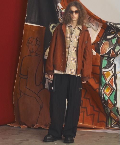 MAISON SPECIAL(メゾンスペシャル)の「《UNISEX》【Italian Dead Stock Fabric】プライムオーバースタンドリブブルゾン/Prime-Over Stand-collar Rib Blouson【MAISON SPECIAL/メゾンスペシャル】(ブルゾン・メンズ・ブラック/グレイッシュベージュ/オレンジ/グレー・1/0/2)」の7枚目の写真