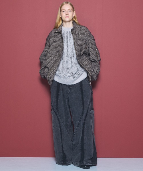 MAISON SPECIAL(メゾンスペシャル)の「《UNISEX》【Italian Dead Stock Fabric】プライムオーバースタンドリブブルゾン/Prime-Over Stand-collar Rib Blouson【MAISON SPECIAL/メゾンスペシャル】(ブルゾン・メンズ・ブラック/グレイッシュベージュ/オレンジ/グレー・1/0/2)」の8枚目の写真