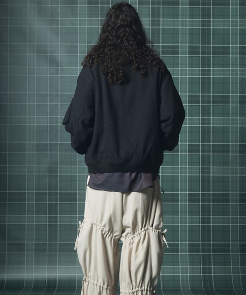 MAISON SPECIAL(メゾンスペシャル)の「《UNISEX》【Italian Dead Stock Fabric】プライムオーバースタンドリブブルゾン/Prime-Over Stand-collar Rib Blouson【MAISON SPECIAL/メゾンスペシャル】(ブルゾン・メンズ・ブラック/グレイッシュベージュ/オレンジ/グレー・1/0/2)」の11枚目の写真