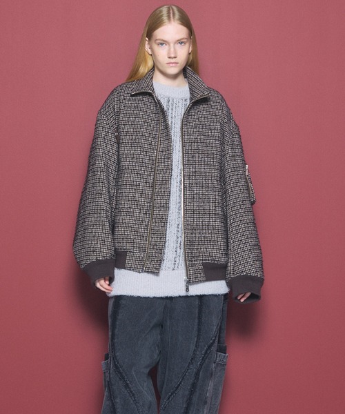 MAISON SPECIAL(メゾンスペシャル)の「《UNISEX》【Italian Dead Stock Fabric】プライムオーバースタンドリブブルゾン/Prime-Over Stand-collar Rib Blouson【MAISON SPECIAL/メゾンスペシャル】(ブルゾン・メンズ・ブラック/グレイッシュベージュ/オレンジ/グレー・1/0/2)」の18枚目の写真