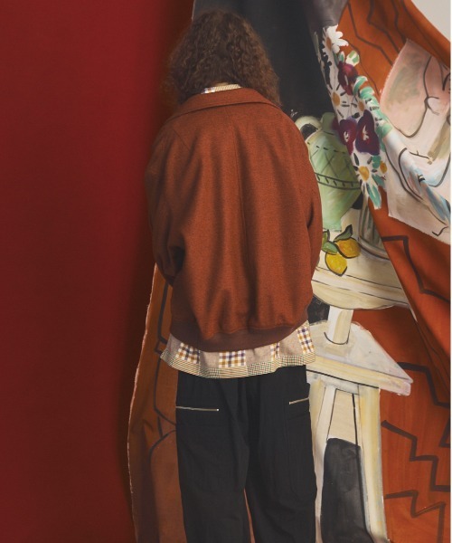 MAISON SPECIAL(メゾンスペシャル)の「《UNISEX》【Italian Dead Stock Fabric】プライムオーバースタンドリブブルゾン/Prime-Over Stand-collar Rib Blouson【MAISON SPECIAL/メゾンスペシャル】(ブルゾン・メンズ・ブラック/グレイッシュベージュ/オレンジ/グレー・1/0/2)」の17枚目の写真