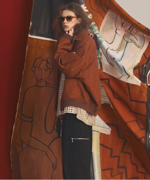 MAISON SPECIAL(メゾンスペシャル)の「《UNISEX》【Italian Dead Stock Fabric】プライムオーバースタンドリブブルゾン/Prime-Over Stand-collar Rib Blouson【MAISON SPECIAL/メゾンスペシャル】(ブルゾン・メンズ・ブラック/グレイッシュベージュ/オレンジ/グレー・1/0/2)」の16枚目の写真