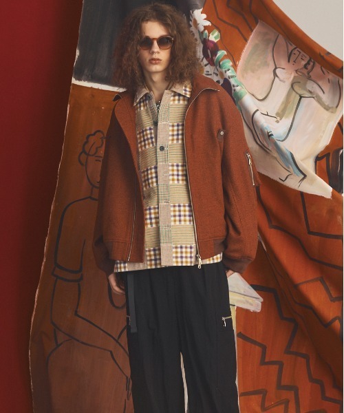 MAISON SPECIAL(メゾンスペシャル)の「《UNISEX》【Italian Dead Stock Fabric】プライムオーバースタンドリブブルゾン/Prime-Over Stand-collar Rib Blouson【MAISON SPECIAL/メゾンスペシャル】(ブルゾン・メンズ・ブラック/グレイッシュベージュ/オレンジ/グレー・1/0/2)」の15枚目の写真