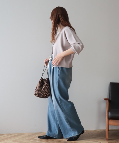 AMERICAN HOLIC(アメリカンホリック)の「【WEB限定】【バイパチ】WZIPショート丈ニットカーディガン(カーディガン/ボレロ・レディース・グレイッシュベージュ/ブラウン/ブラック・FREE)」の21枚目の写真