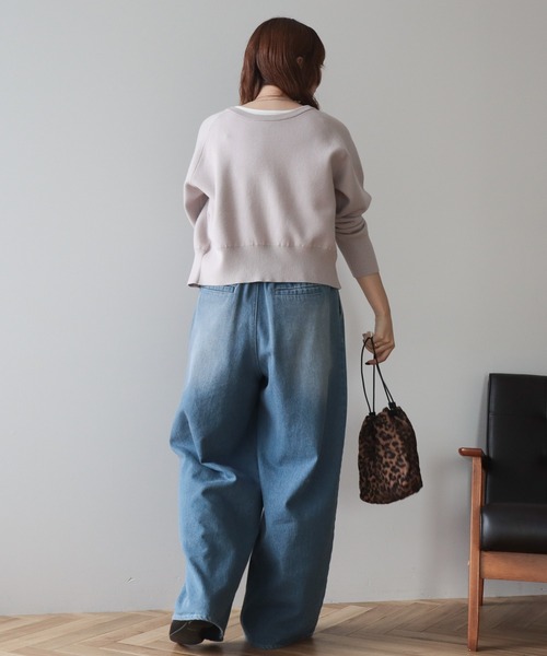 AMERICAN HOLIC(アメリカンホリック)の「【WEB限定】【バイパチ】WZIPショート丈ニットカーディガン(カーディガン/ボレロ・レディース・グレイッシュベージュ/ブラウン/ブラック・FREE)」の22枚目の写真