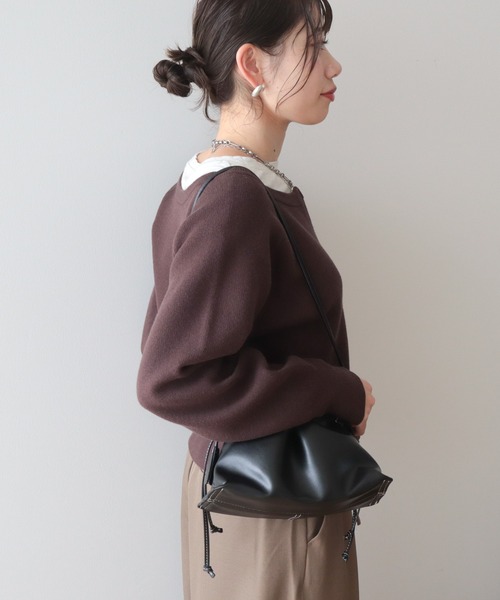 AMERICAN HOLIC(アメリカンホリック)の「【WEB限定】【バイパチ】WZIPショート丈ニットカーディガン(カーディガン/ボレロ・レディース・グレイッシュベージュ/ブラウン/ブラック・FREE)」の10枚目の写真