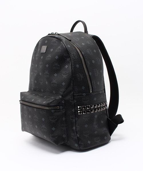 MCM（エムシーエム）の「【MCM】BACK PACK MEDIUM STARK（バックパック/リュック・メンズ・ブラック/ホワイト・FREE）」の3枚目の写真
