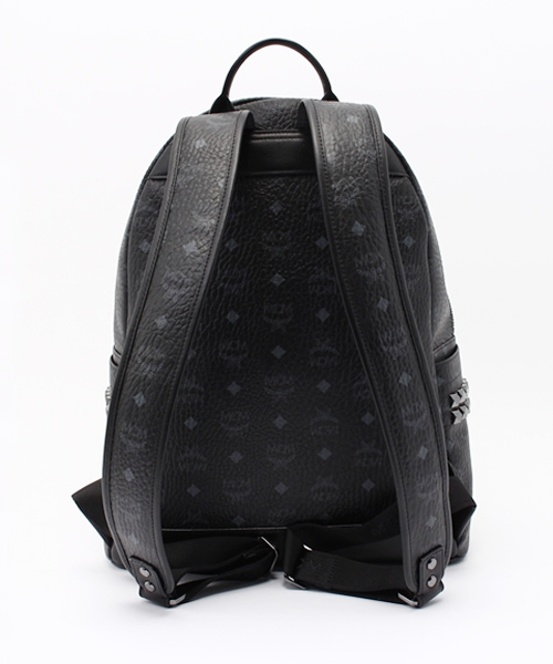MCM（エムシーエム）の「【MCM】BACK PACK MEDIUM STARK（バックパック/リュック・メンズ・ブラック/ホワイト・FREE）」の4枚目の写真