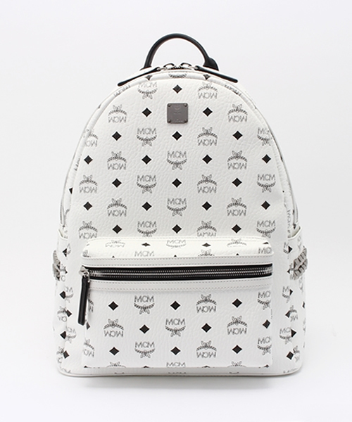 MCM（エムシーエム）の「【MCM】BACK PACK MEDIUM STARK（バックパック/リュック・メンズ・ブラック/ホワイト・FREE）」の9枚目の写真