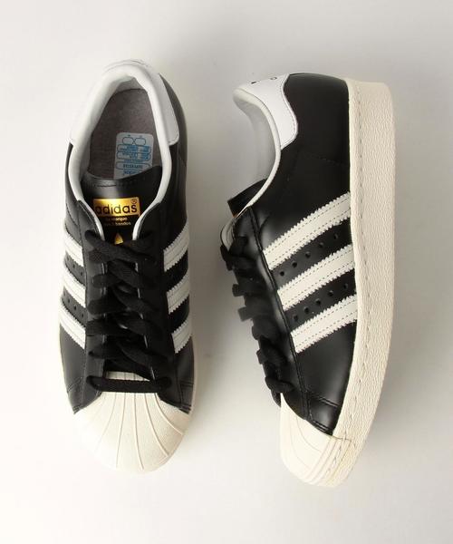 adidas(アディダス)の「◆adidas SUPERSTAR80DXRE(スニーカー・レディース・ブラック・23cm/23.5cm/24.5cm/24cm/25cm)」の1枚目の写真