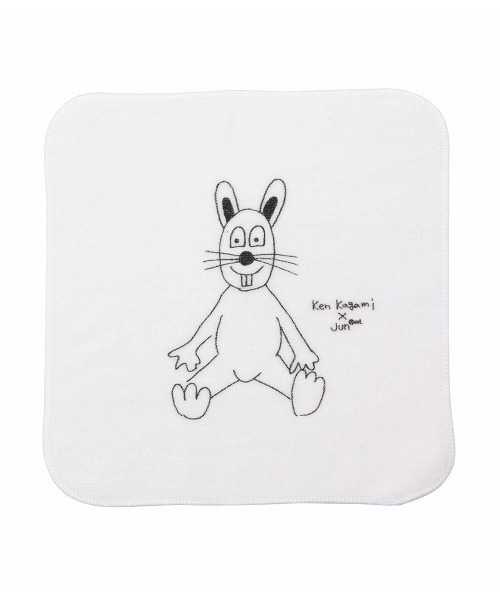 JUNRED（ジュンレッド）の「Ken Kagami×JUNRedプリントハンドタオル（ハンカチ/ハンドタオル・メンズ・アイボリー/ホワイト/オフホワイト・FREE）」の3枚目の写真