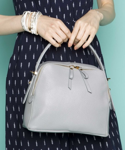 PLAIN CLOTHING（プレーンクロージング）の「2WAYショルダーバッグ/ハンドバッグ【PLAIN CLOTHING】（ショルダーバッグ・レディース・グレー/ブラック・FREE）」の16枚目の写真