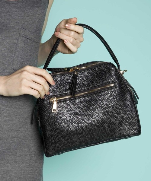 PLAIN CLOTHING（プレーンクロージング）の「2WAYショルダーバッグ/ハンドバッグ【PLAIN CLOTHING】（ショルダーバッグ・レディース・グレー/ブラック・FREE）」の14枚目の写真