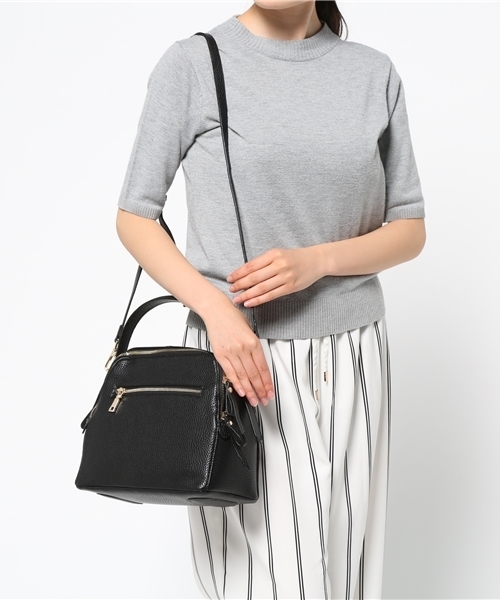 PLAIN CLOTHING（プレーンクロージング）の「2WAYショルダーバッグ/ハンドバッグ【PLAIN CLOTHING】（ショルダーバッグ・レディース・グレー/ブラック・FREE）」の7枚目の写真