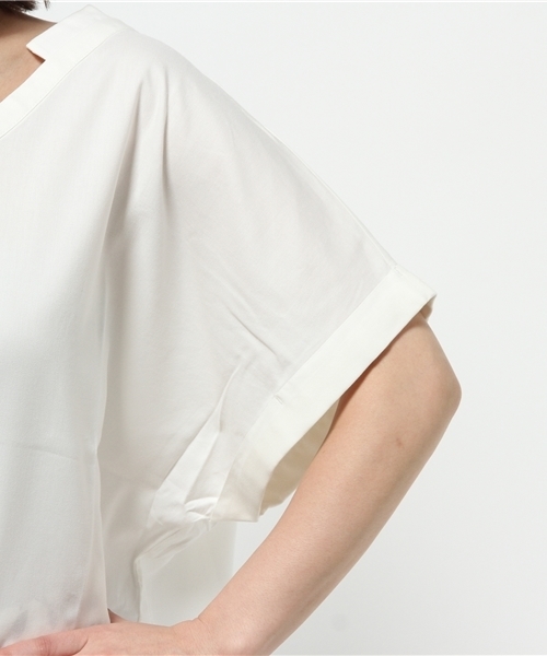 Heather（ヘザー）の「ボリュームVネックプルオーバー  716290（シャツ/ブラウス・レディース・カーキ/ライトピンク/アイボリー・FREE）」の12枚目の写真