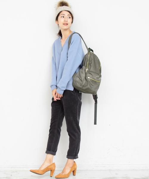 BEAUTY&YOUTH UNITED ARROWS(ビューティーアンドユースユナイテッドアローズ)の「BY∴ フェルトVネックニット◆(ニット/セーター・レディース・グレー/ナチュラル/ライトブルー・FREE)」の6枚目の写真
