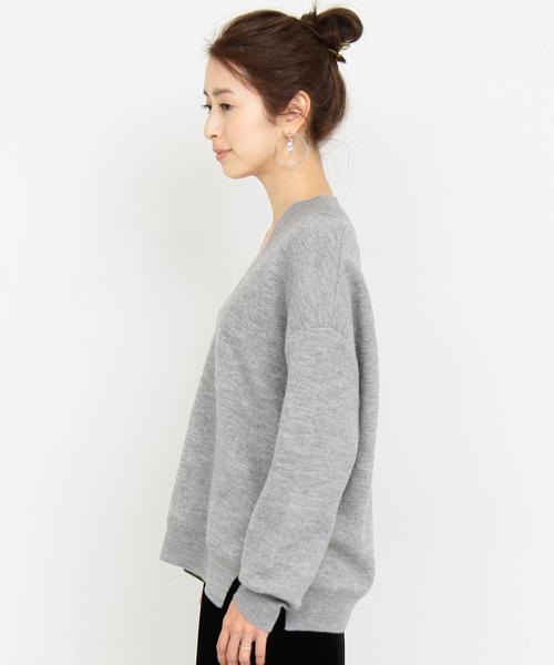 BEAUTY&YOUTH UNITED ARROWS(ビューティーアンドユースユナイテッドアローズ)の「BY∴ フェルトVネックニット◆(ニット/セーター・レディース・グレー/ナチュラル/ライトブルー・FREE)」の8枚目の写真