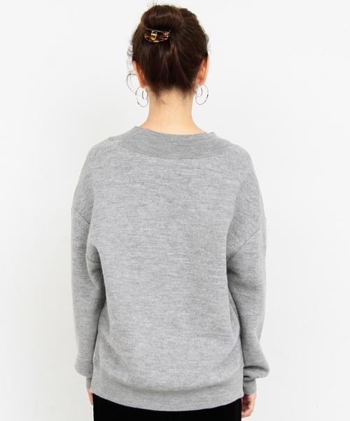 BEAUTY&YOUTH UNITED ARROWS(ビューティーアンドユースユナイテッドアローズ)の「BY∴ フェルトVネックニット◆(ニット/セーター・レディース・グレー/ナチュラル/ライトブルー・FREE)」の9枚目の写真