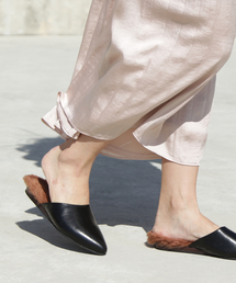 SESTO | ポインテッドトゥファースリッパ(サンダル)