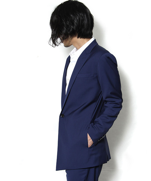 NO ID.（ノーアイディ）の「mj4503-TRｽﾄﾚｯﾁﾋﾟｰｸﾄﾞﾗﾍﾟﾙ1B-JKT ｼﾞｬｹｯﾄ（テーラードジャケット・メンズ・ネイビー/グレー/ブラック・3/2/1）」の16枚目の写真