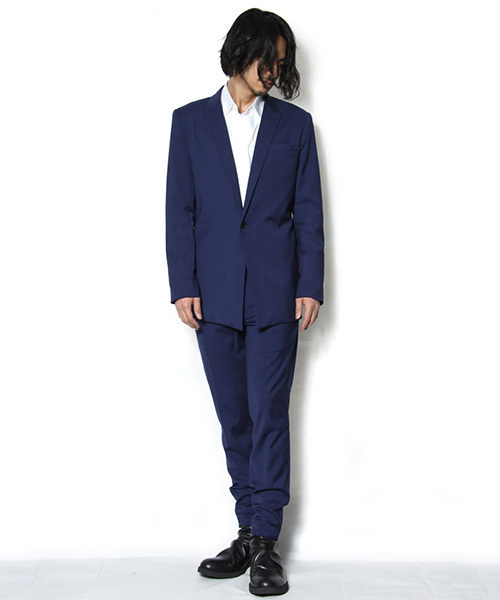 NO ID.（ノーアイディ）の「mj4503-TRｽﾄﾚｯﾁﾋﾟｰｸﾄﾞﾗﾍﾟﾙ1B-JKT ｼﾞｬｹｯﾄ（テーラードジャケット・メンズ・ネイビー/グレー/ブラック・3/2/1）」の10枚目の写真