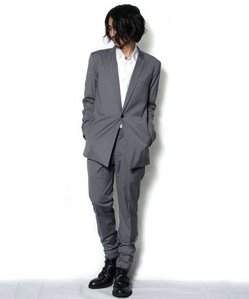 NO ID.（ノーアイディ）の「mj4503-TRｽﾄﾚｯﾁﾋﾟｰｸﾄﾞﾗﾍﾟﾙ1B-JKT ｼﾞｬｹｯﾄ（テーラードジャケット・メンズ・ネイビー/グレー/ブラック・3/2/1）」の4枚目の写真